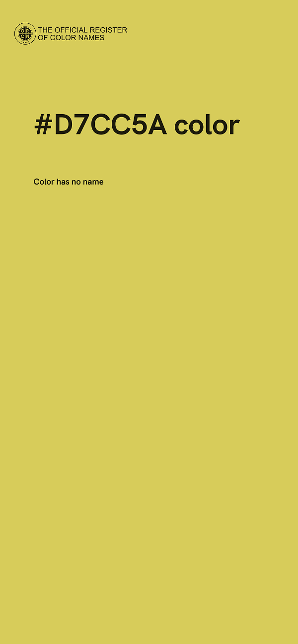 #D7CC5A color image