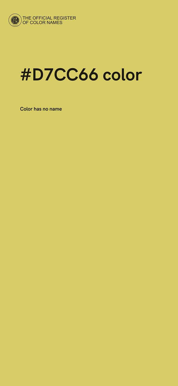 #D7CC66 color image