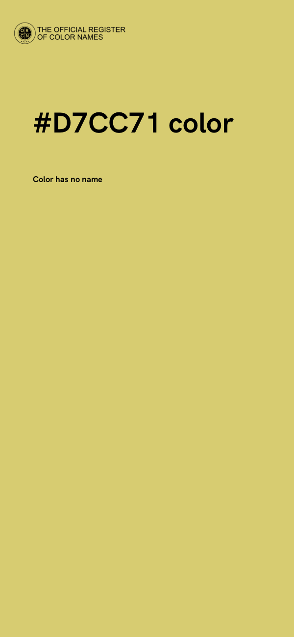 #D7CC71 color image