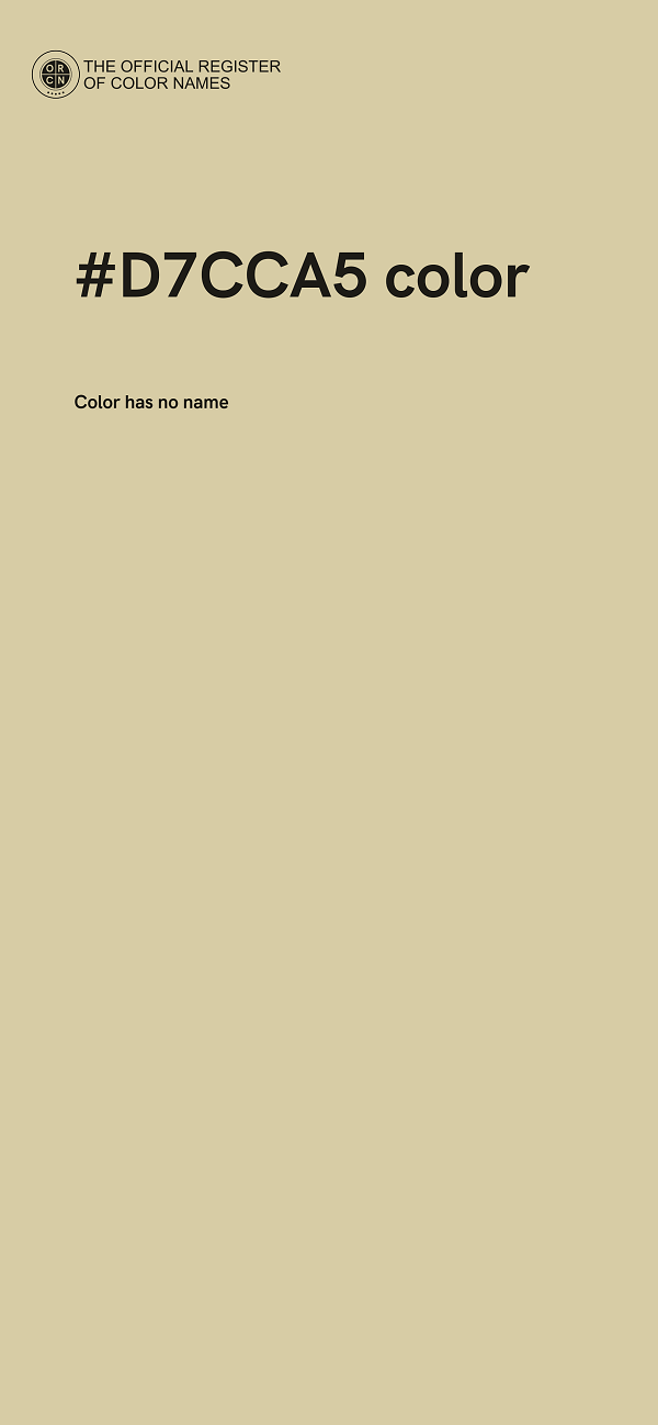 #D7CCA5 color image