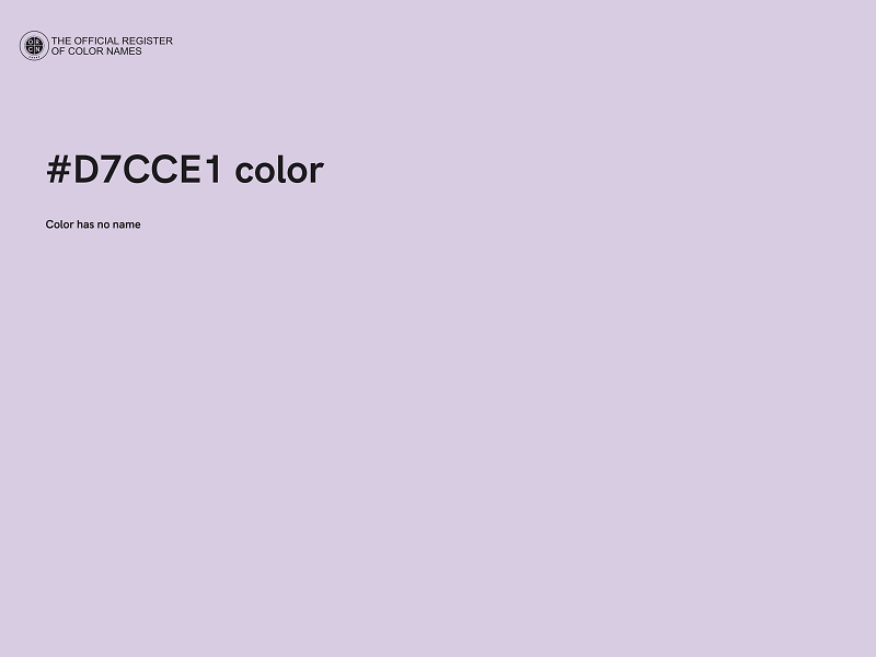 #D7CCE1 color image