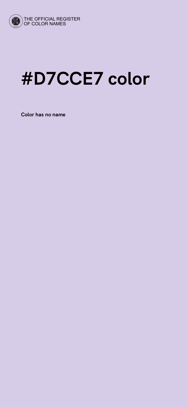 #D7CCE7 color image