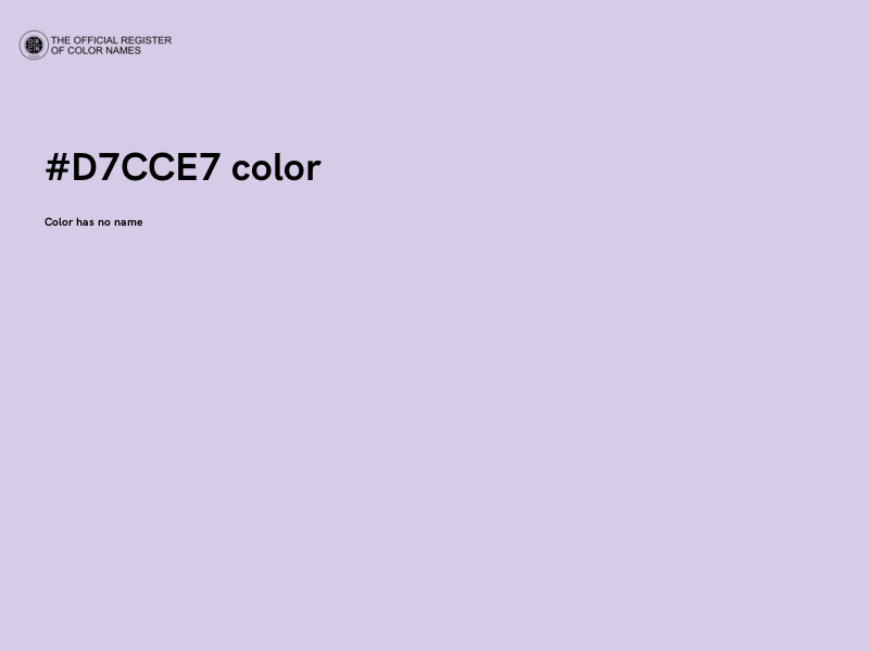 #D7CCE7 color image