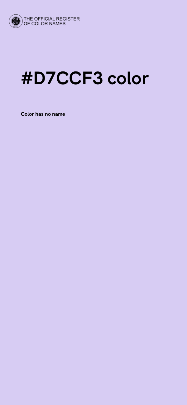 #D7CCF3 color image