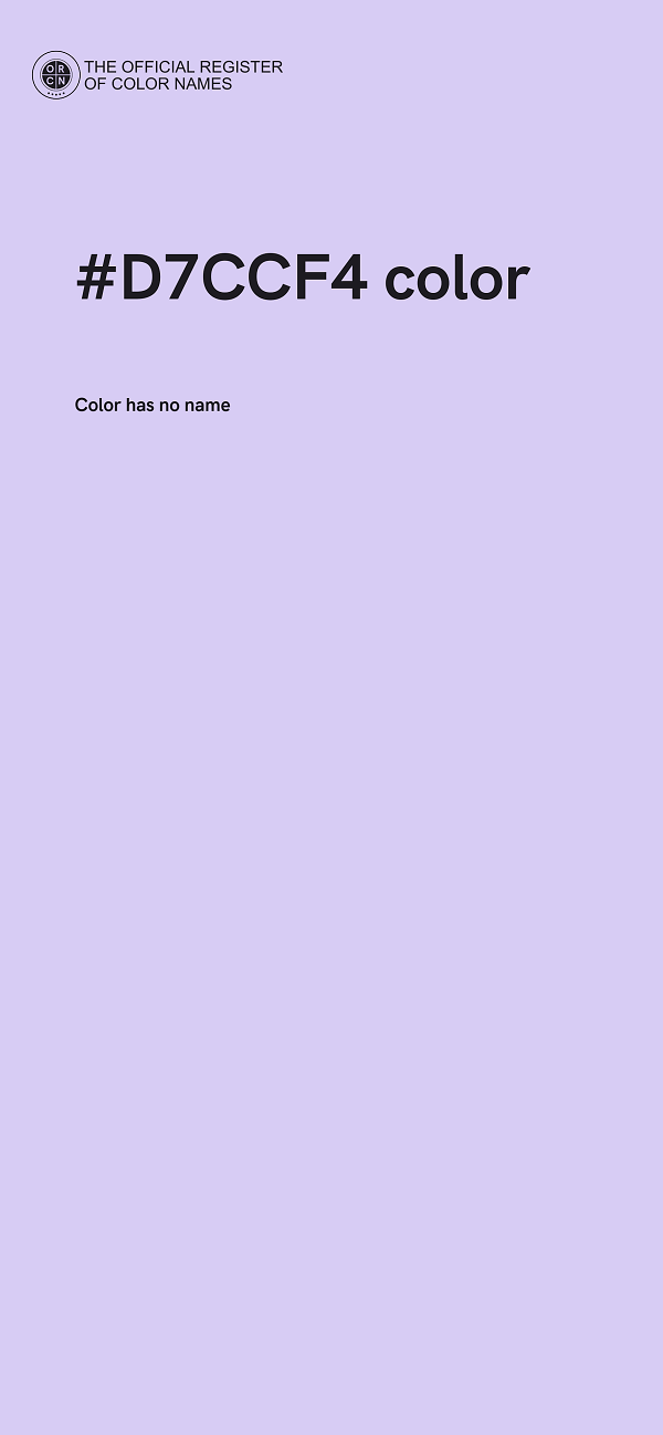 #D7CCF4 color image