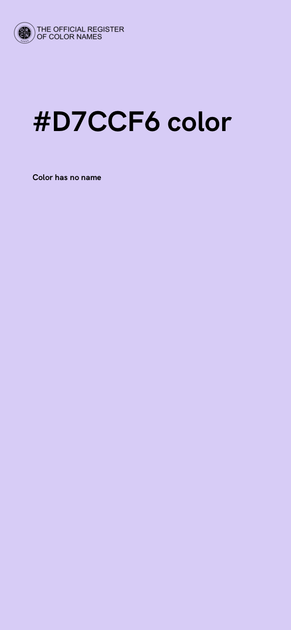 #D7CCF6 color image