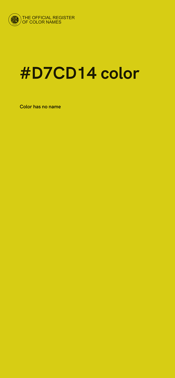 #D7CD14 color image