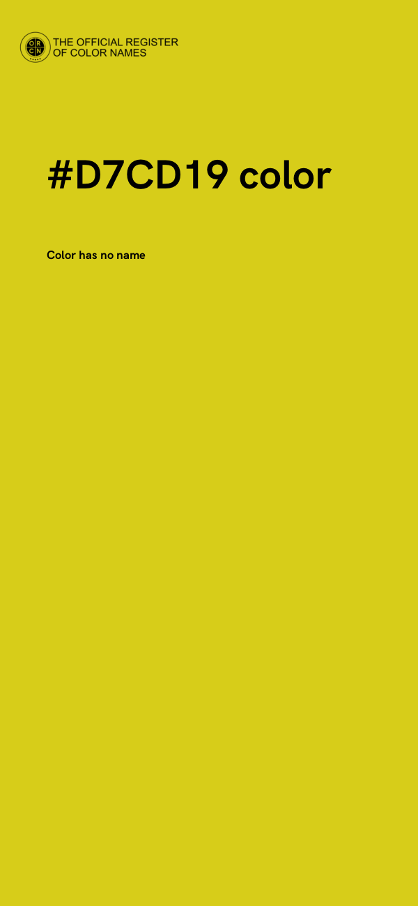 #D7CD19 color image