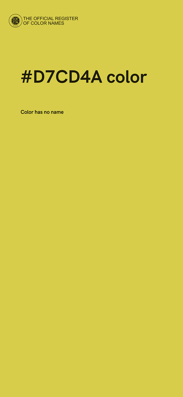 #D7CD4A color image