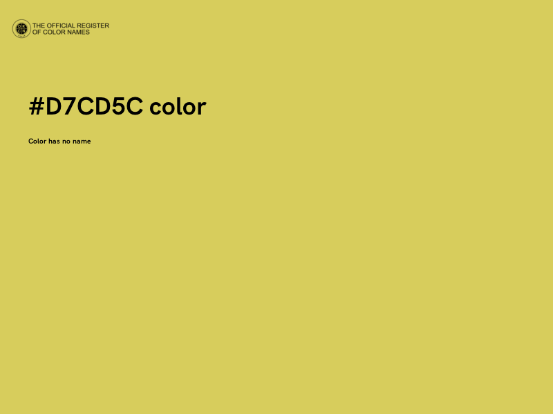 #D7CD5C color image