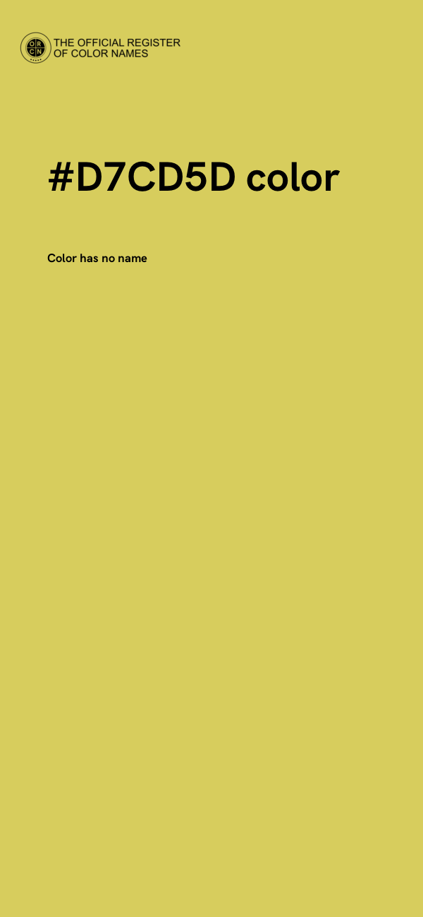 #D7CD5D color image