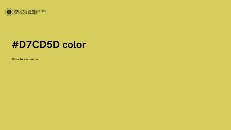 #D7CD5D color image