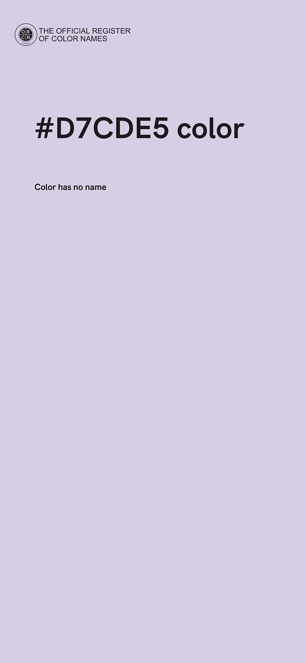 #D7CDE5 color image