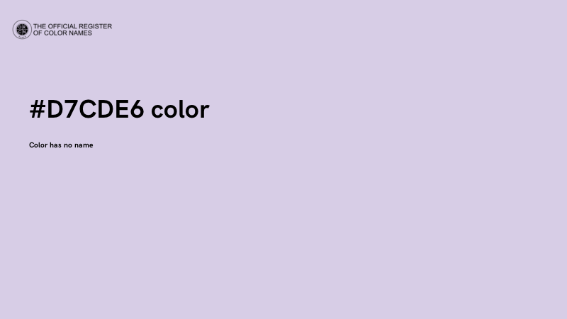 #D7CDE6 color image