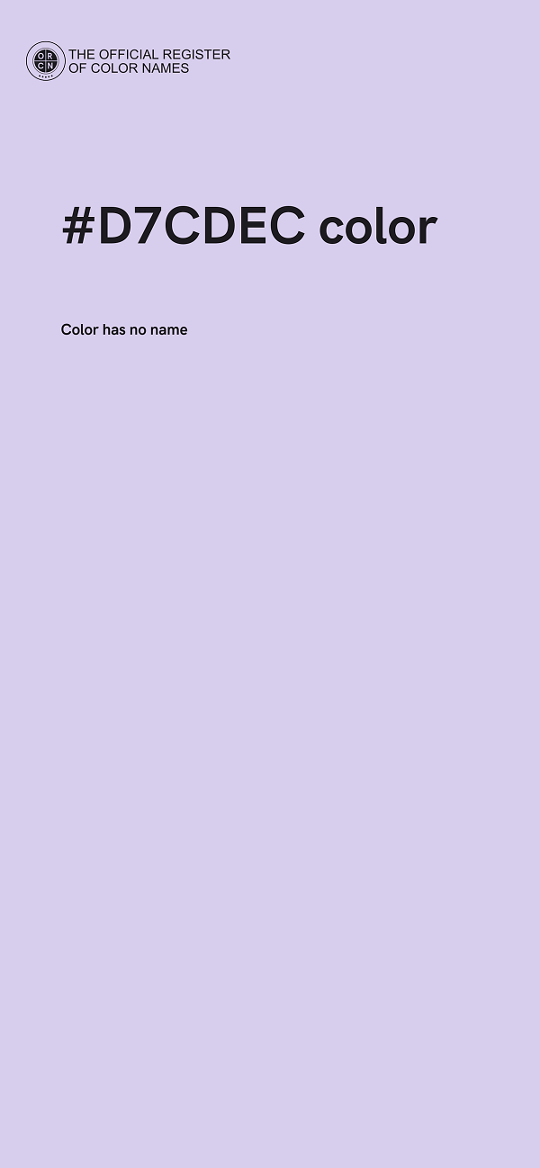 #D7CDEC color image