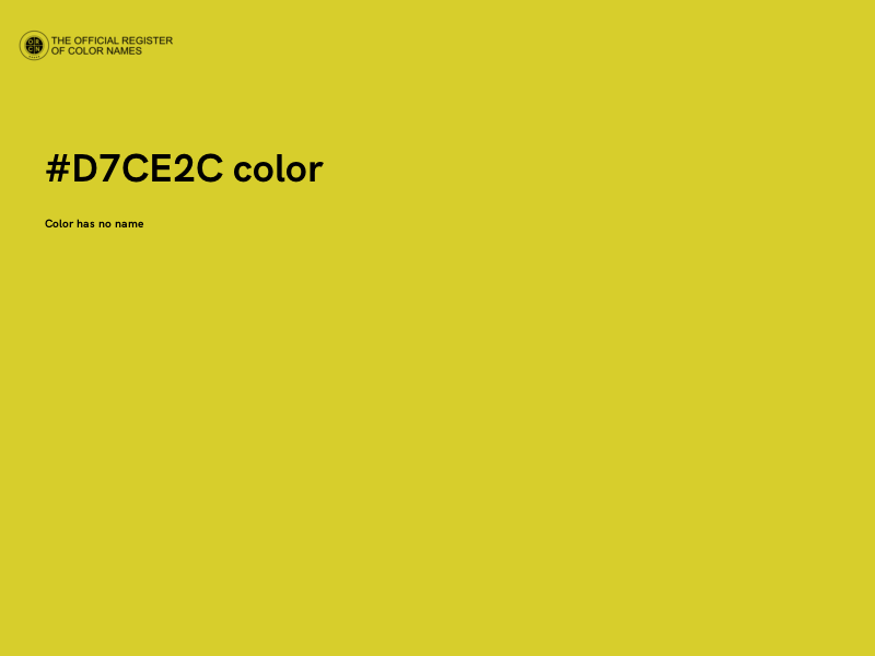 #D7CE2C color image
