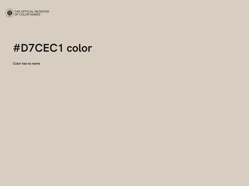 #D7CEC1 color image