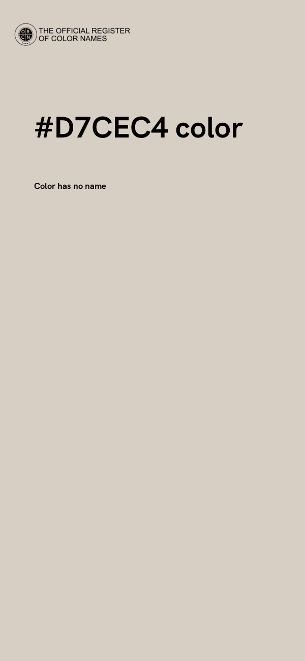#D7CEC4 color image