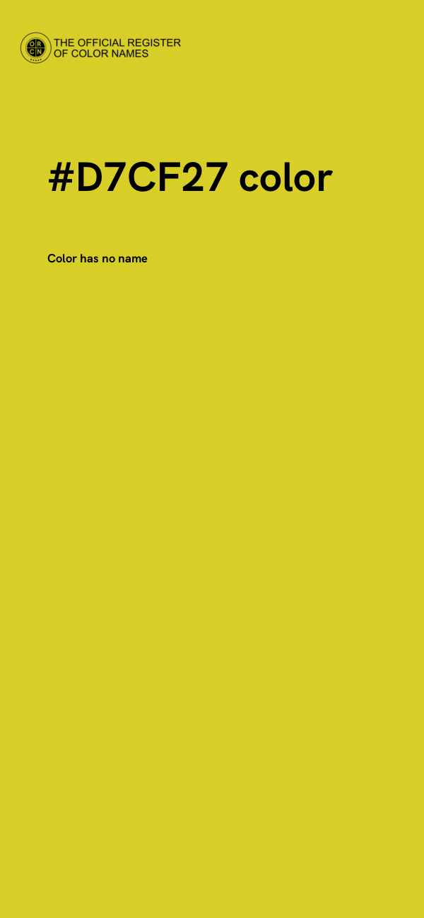 #D7CF27 color image