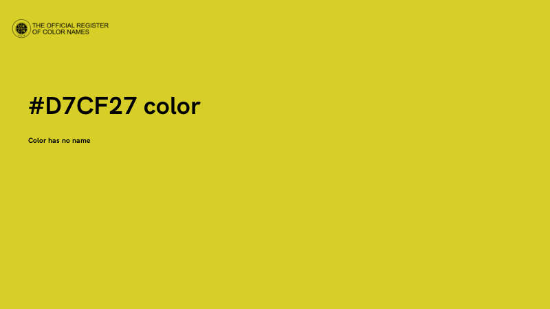 #D7CF27 color image
