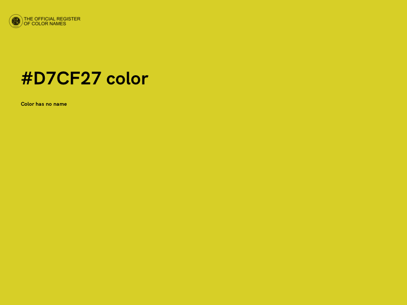 #D7CF27 color image