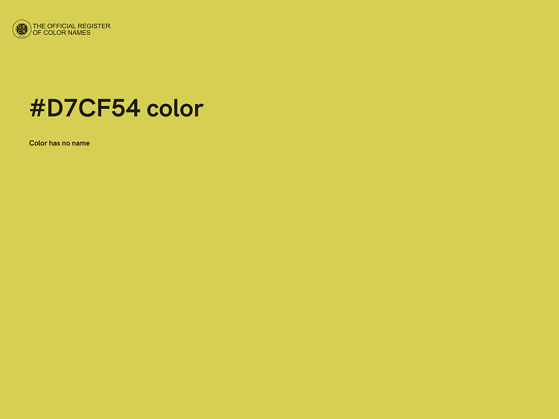 #D7CF54 color image