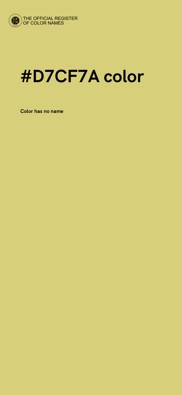 #D7CF7A color image