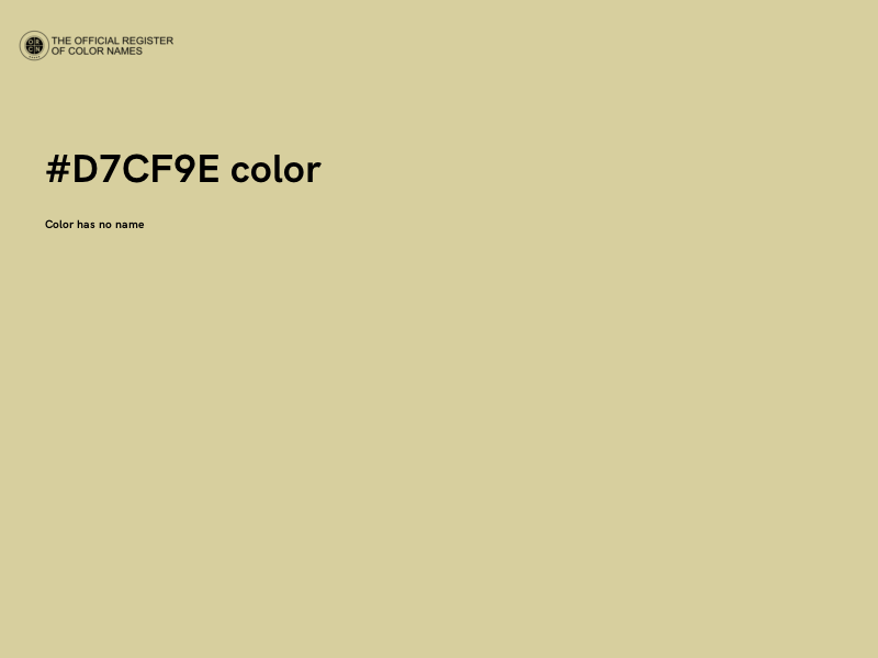#D7CF9E color image