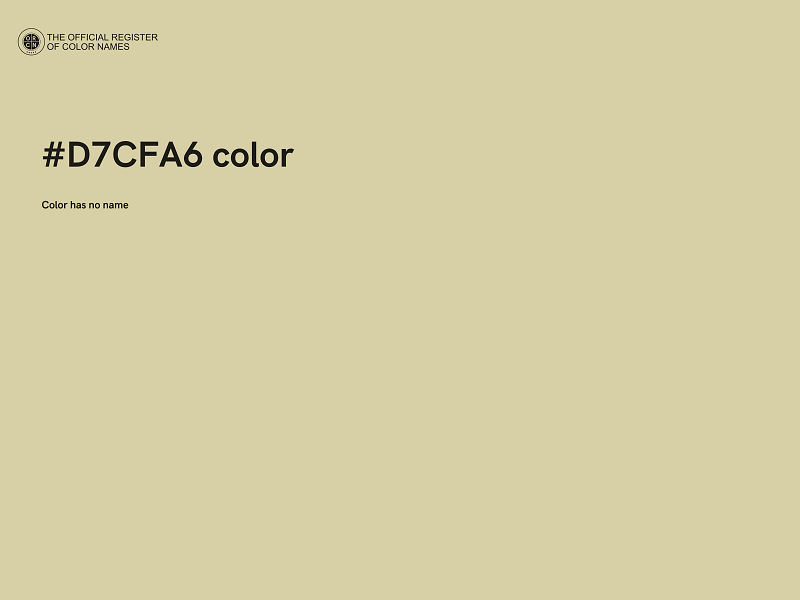 #D7CFA6 color image