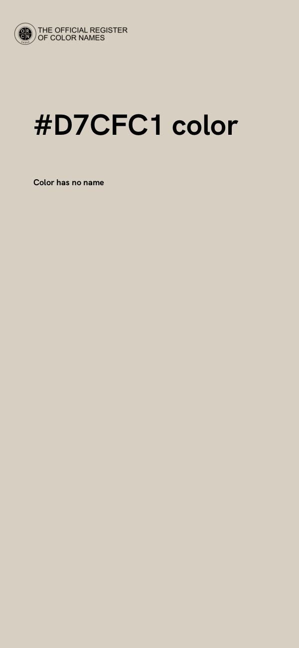 #D7CFC1 color image