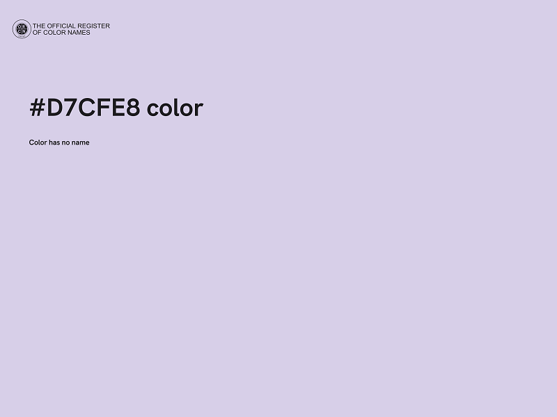 #D7CFE8 color image