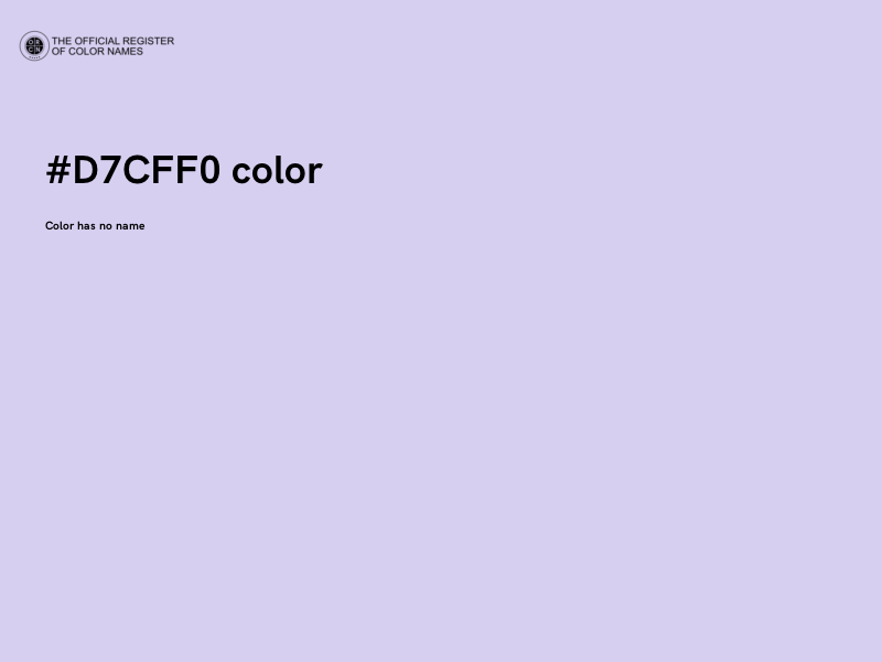 #D7CFF0 color image
