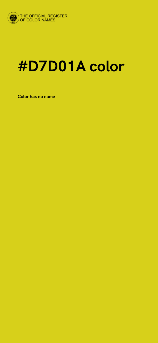 #D7D01A color image