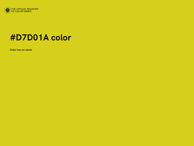 #D7D01A color image