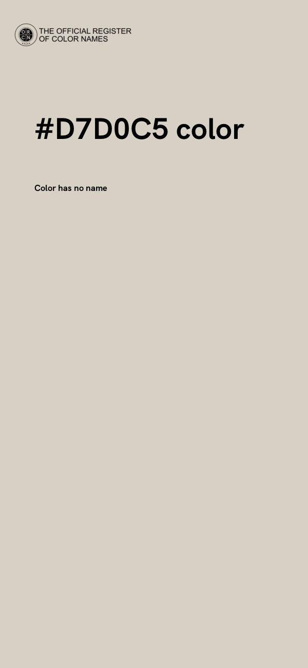 #D7D0C5 color image