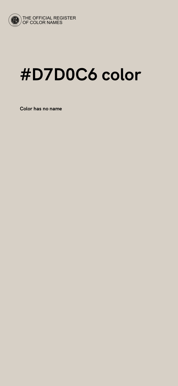 #D7D0C6 color image