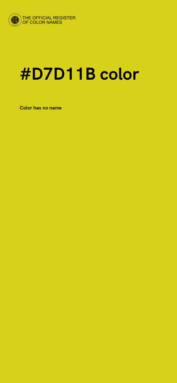 #D7D11B color image