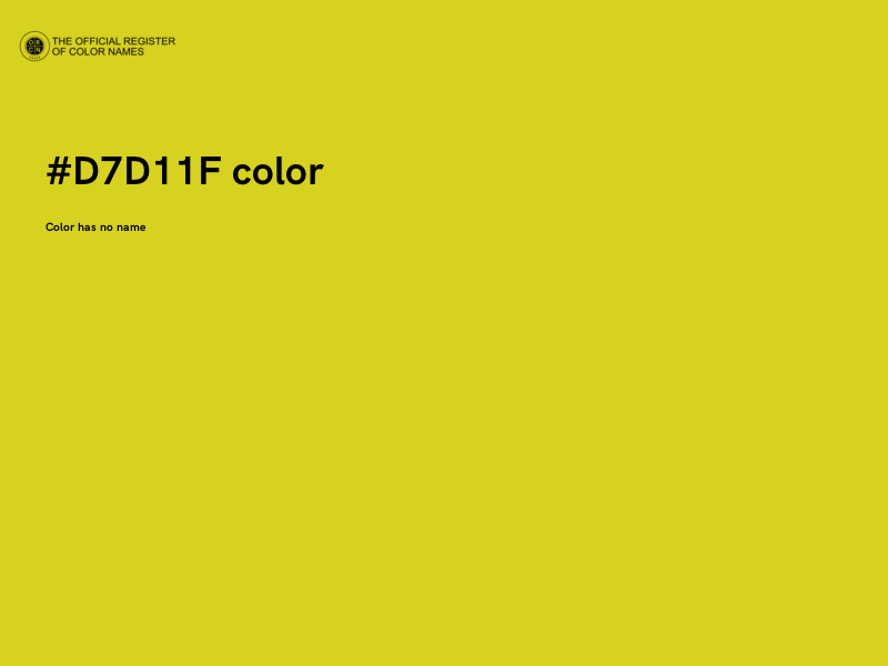 #D7D11F color image