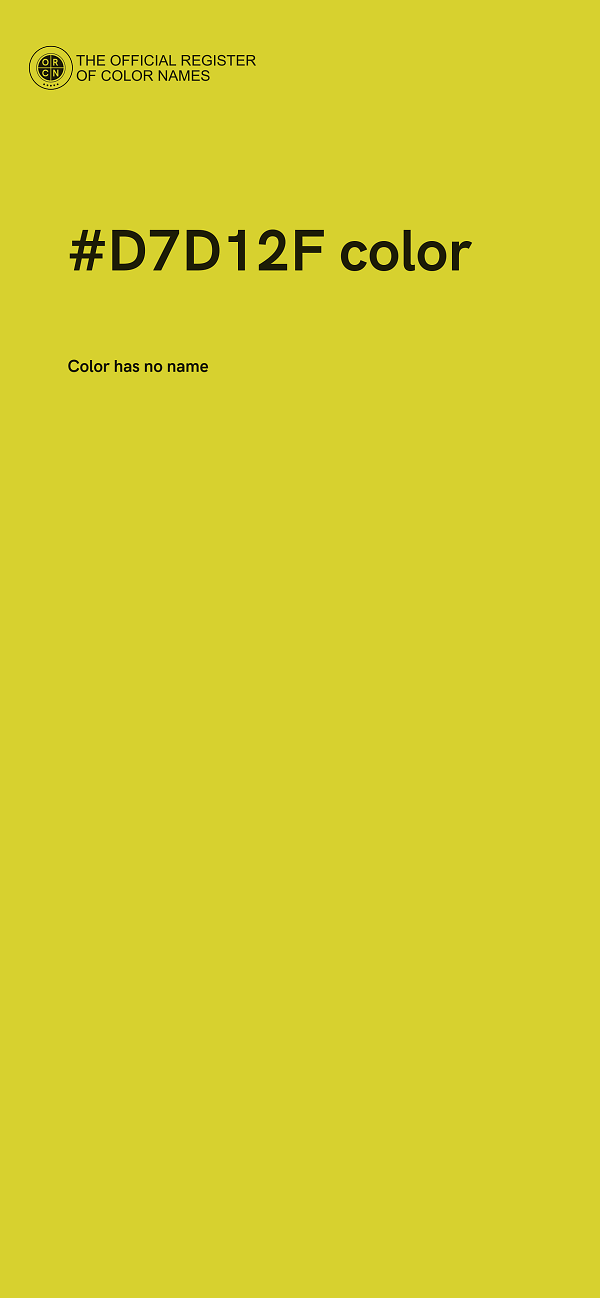 #D7D12F color image