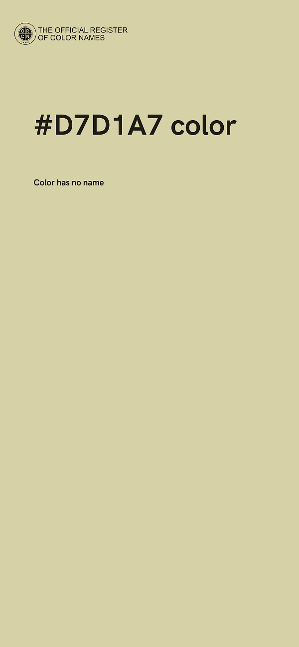 #D7D1A7 color image