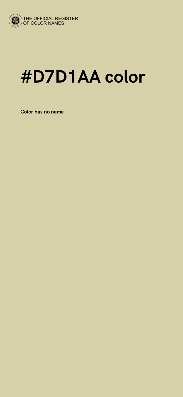 #D7D1AA color image