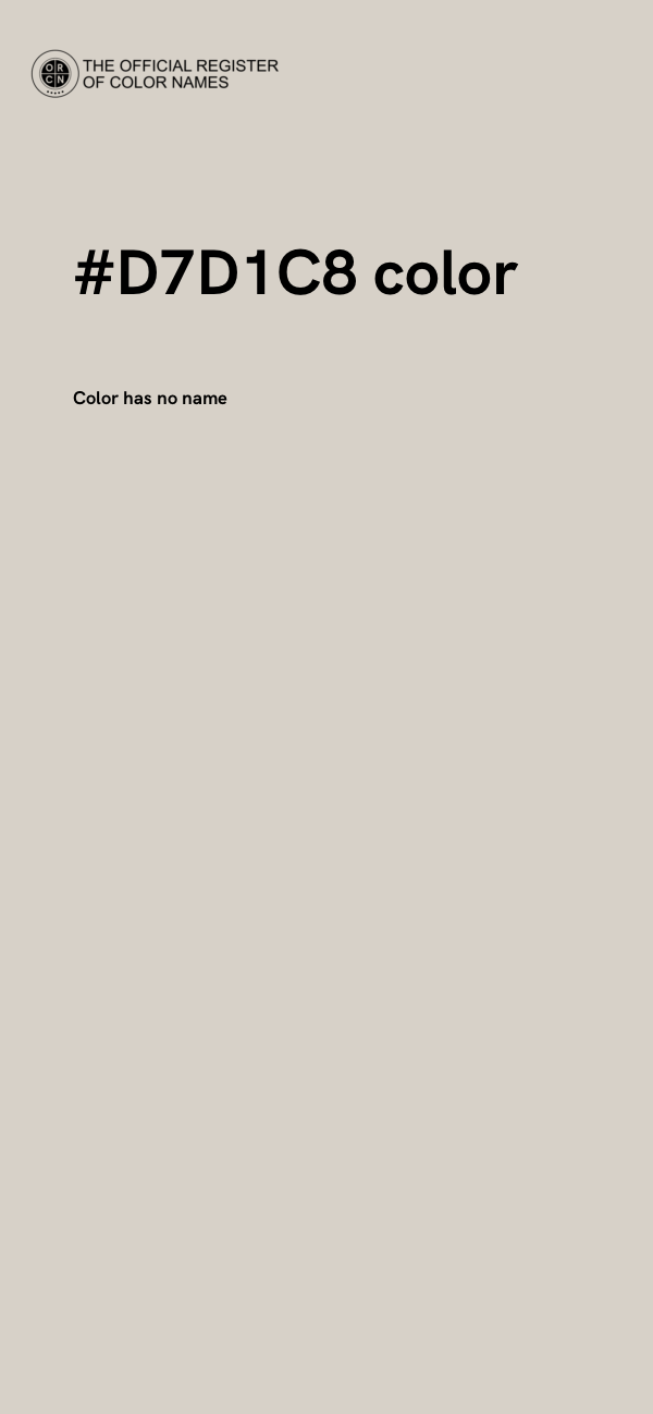 #D7D1C8 color image