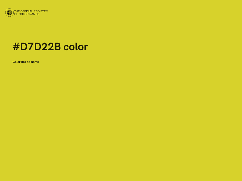 #D7D22B color image