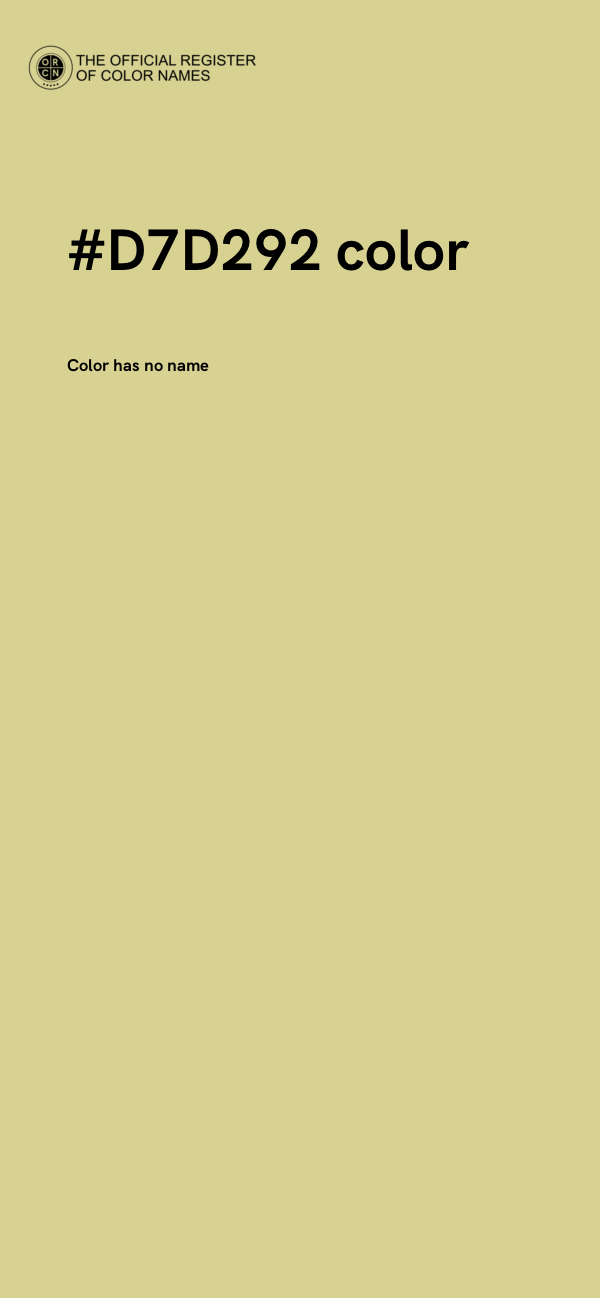 #D7D292 color image