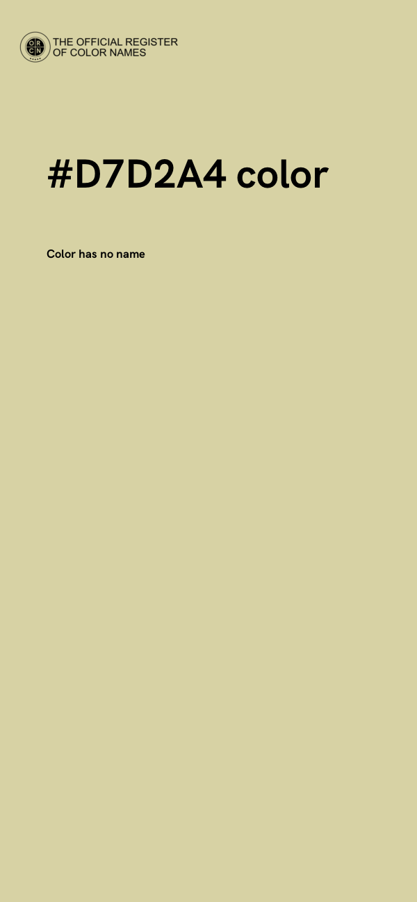 #D7D2A4 color image