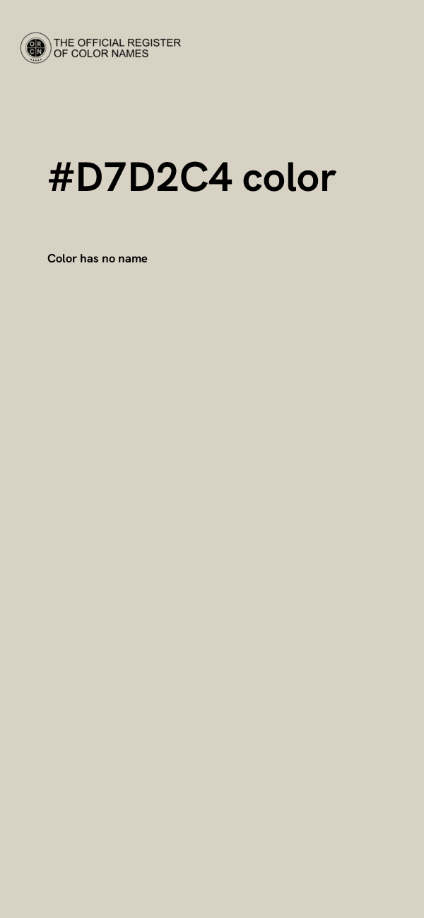 #D7D2C4 color image