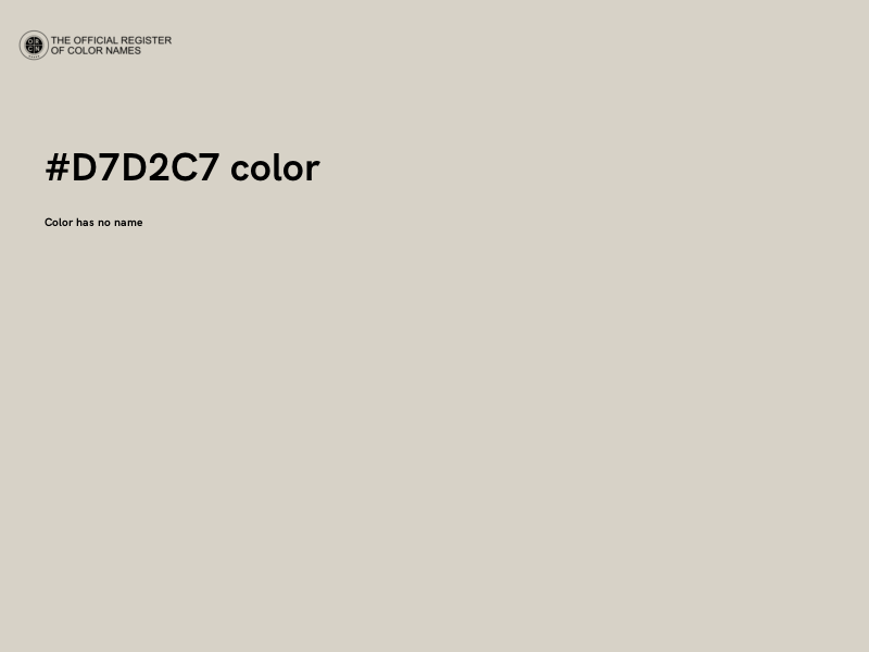 #D7D2C7 color image