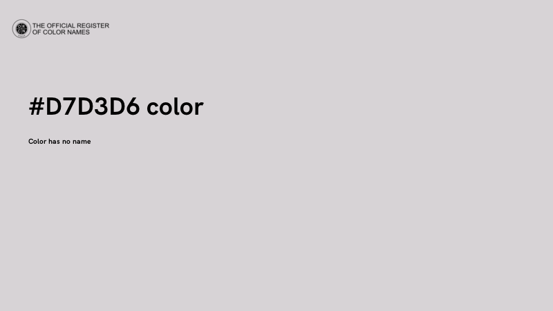 #D7D3D6 color image