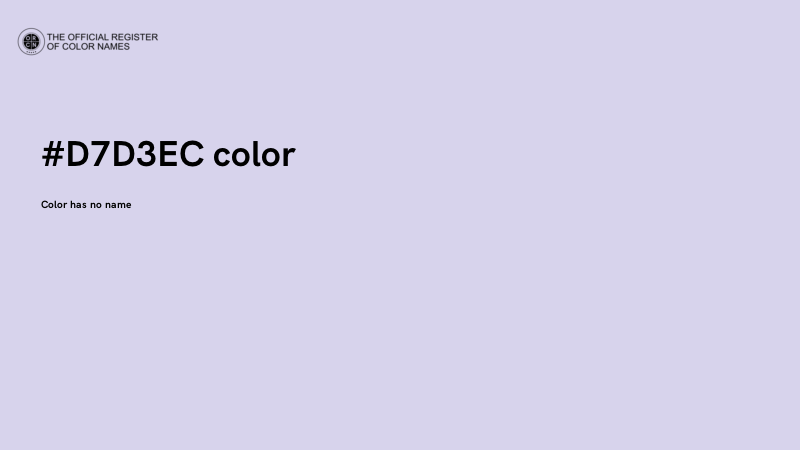 #D7D3EC color image