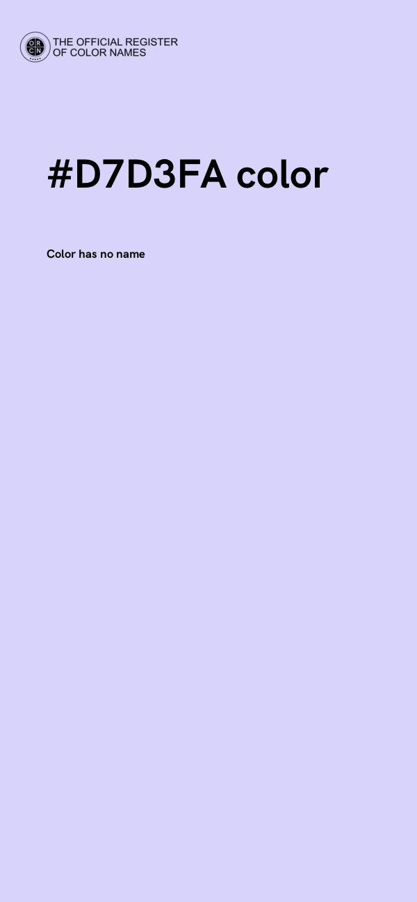 #D7D3FA color image